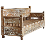 Скамья с резным декором из массива манго Grey Mango Collection Bench L варинант исполнения - 1 | Loft Concept в Нижнем Новгороде