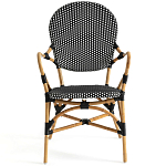 Кресло плетеное из ротанга Ronald Black White Rattan Chair варинант исполнения - 2 | Loft Concept в Нижнем Новгороде