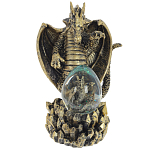 Декоративная статуэтка Дракон и стеклянное яйцо Dragon and Glass Egg Gold Black варинант исполнения - 2 | Loft Concept в Нижнем Новгороде