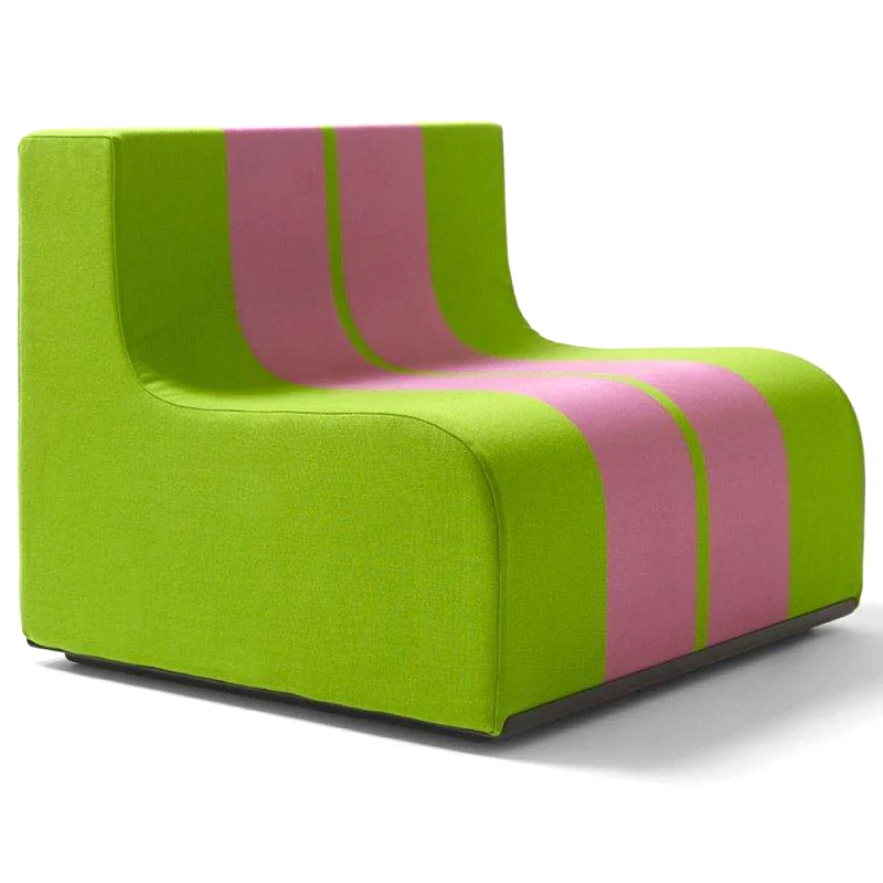 Дизайнерское кресло зеленое Poltronova Sofo Verosa Green Pink Armchair Салатовый Розовый в Нижнем Новгороде | Loft Concept 