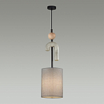 Подвесной светильник с серым тканевым плафоном Flourish варинант исполнения - 3 | Loft Concept в Нижнем Новгороде