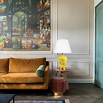 Настольная лампа желтая с изображением птиц Slip Away варинант исполнения - 5 | Loft Concept в Нижнем Новгороде