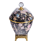 Шкатулка черного цвета с цветочной росписью Eden Garden варинант исполнения - 3 | Loft Concept в Нижнем Новгороде