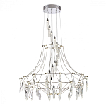 Люстра подвесная из металла с хрустальными прозрачными подвесками Quasar 81 варинант исполнения - 9 | Loft Concept в Нижнем Новгороде