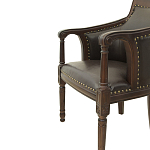 Кресло кожаное на 4-х деревянных ножках из массива березы Ethan Armchair brown варинант исполнения - 4 | Loft Concept в Нижнем Новгороде