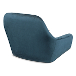 Стул с мягкой синей обивкой из велюра и подъемно-поворотным механизмом на черных колесиках Harper Blue варинант исполнения - 3 | Loft Concept в Нижнем Новгороде