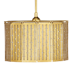 Люстра с золотым фактурным каркасом и тканевым абажуром Lustery Gold варинант исполнения - 3 | Loft Concept в Нижнем Новгороде