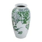 Ваза высокая с зелеными цветочными и птичьими мотивами Vase Inspired by Nature варинант исполнения - 2 | Loft Concept в Нижнем Новгороде