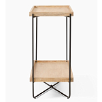 Консоль деревянной столешницей и полкой Wooden Table Top and Shelf варинант исполнения - 1 | Loft Concept в Нижнем Новгороде