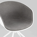 Офисное кресло из пластика с мягким сиденьем Eggshell Grey варинант исполнения - 7 | Loft Concept в Нижнем Новгороде
