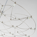 Люстра подвесная с тонкой металлической конструкцией цвета хром Quasar варинант исполнения - 2 | Loft Concept в Нижнем Новгороде