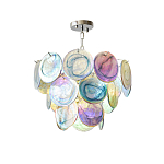 Люстра с каскадом из круглых разноцветных стеклянных дисков Mother of Pearl Iridescence варинант исполнения - 3 | Loft Concept в Нижнем Новгороде