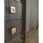 Большой шкаф с витриной Elsa Dreams Walnut варинант исполнения - 4 | Loft Concept в Нижнем Новгороде