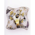 Шкатулка фиолетового цвета с рисунком бабочек и крышкой с фигуркой птицы на ветке Eden Garden варинант исполнения - 3 | Loft Concept в Нижнем Новгороде