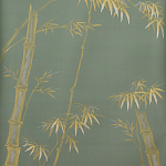 Обои ручная роспись Bamboo Golden on Blue grey dyed silk варинант исполнения - 2 | Loft Concept в Нижнем Новгороде