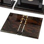 Настольный письменный набор с часами из природного камня обсидиана  Gift for Manager варинант исполнения - 3 | Loft Concept в Нижнем Новгороде