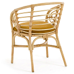 Кресло из ротанга с сиденьем из велюра Vini Rattan Armchair варинант исполнения - 4 | Loft Concept в Нижнем Новгороде