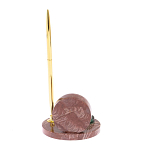 Часы настольные с шариковой металлической ручкой из натурального камня Stone Clock варинант исполнения - 6 | Loft Concept в Нижнем Новгороде