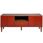 ТВ-тумба красная из массива бука с 2-мя дверками и ящиком Wenge Light варинант исполнения - 2 | Loft Concept в Нижнем Новгороде