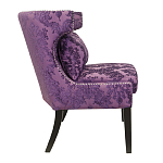 Полукресло с мягкой обивкой из жаккарда на 4-х ножках из массива березы Baroque Armchair violet варинант исполнения - 1 | Loft Concept в Нижнем Новгороде