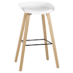 Барный стул на ножках из натурального дерева Boras White варинант исполнения - 1 | Loft Concept в Нижнем Новгороде