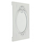 Зеркало белое овальное в прямоугольной деревянной раме с легкими потертостями White Provence варинант исполнения - 2 | Loft Concept в Нижнем Новгороде