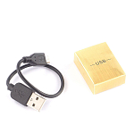 Зажигалка электронная с накладкой из натурального камня Содалит и с USB проводом для зарядки Stone Lighters варинант исполнения - 4 | Loft Concept в Нижнем Новгороде