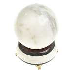 Шар декоративный на подставке из натуральных камней Змеевик и Мрамор Белый Natural Stone Spheres 10.5 см варинант исполнения - 1 | Loft Concept в Нижнем Новгороде