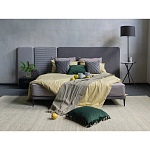Кровать с большим мягким изголовьем Unity Grey Bed варинант исполнения - 6 | Loft Concept в Нижнем Новгороде