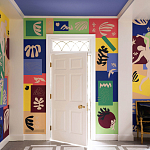 Обои ручная роспись в стиле Арт-деко Jazz Special Colourway on dyed silk with embroidery варинант исполнения - 2 | Loft Concept в Нижнем Новгороде