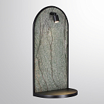 Настенный светильник зеленого цвета с черной рамкой овальной формы с полкой Herbarium  варинант исполнения - 1 | Loft Concept в Нижнем Новгороде