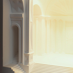 Встраиваемый в стену гипсовый светильник под покраску с арками и рельефными колоннами Antiquity Athena варинант исполнения - 9 | Loft Concept в Нижнем Новгороде