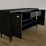 Комод-буфет Elsa Dreams Black с открытыми полками   варинант исполнения - 5 | Loft Concept в Нижнем Новгороде