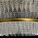 Люстра двухъярусная с золотого цвета и прозрачными подвесками Pettico варинант исполнения - 6 | Loft Concept в Нижнем Новгороде