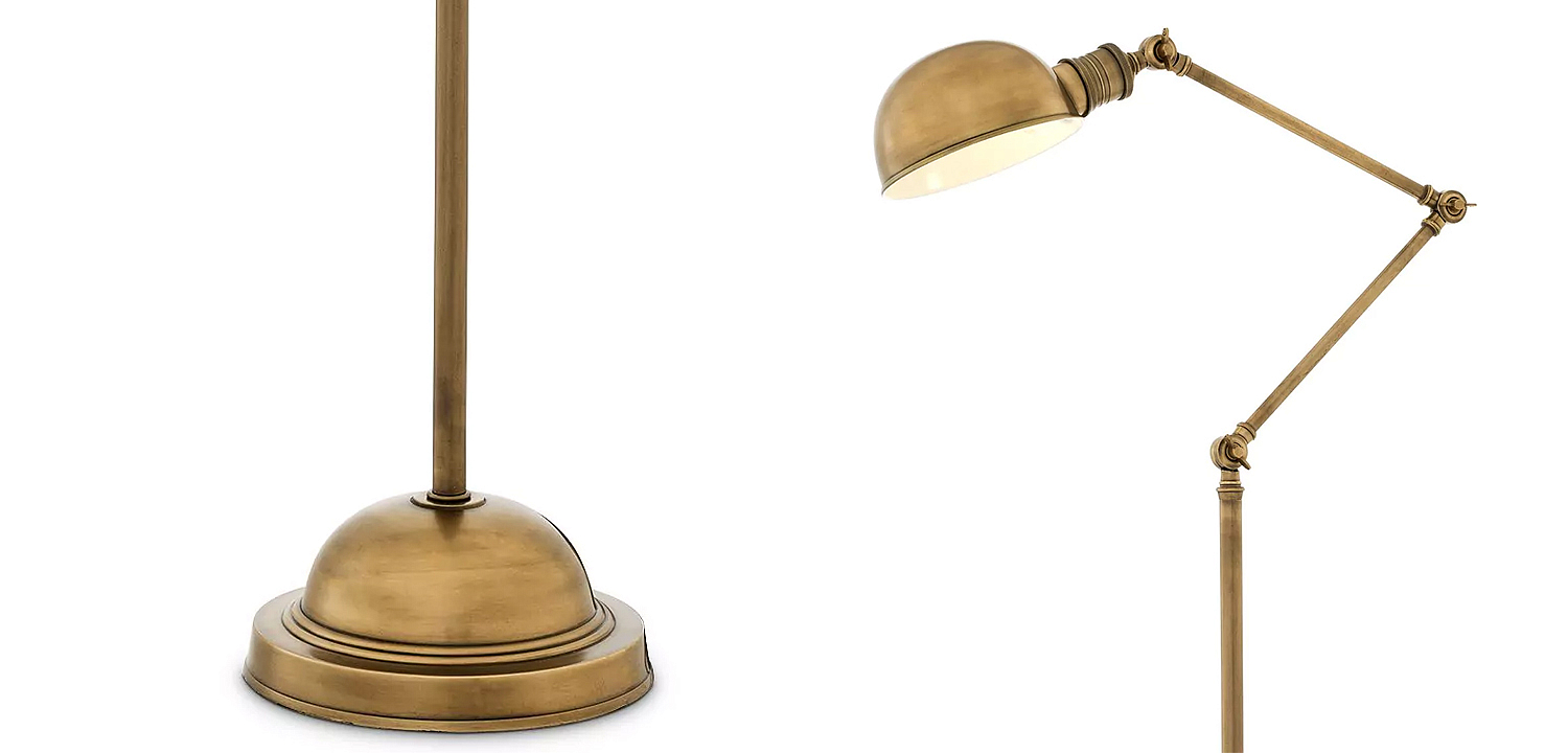 Торшер Eichholtz Floor Lamp Soho Brass Торшер Eichholtz Floor Lamp Soho Brass - Loft-Concept в Нижнем Новгороде