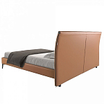Кровать двуспальная коричневая из экокожи Modern Look варинант исполнения - 4 | Loft Concept в Нижнем Новгороде