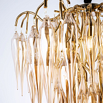 Люстра со стеклянными подвесками янтарного цвета Ambre Glass Chandelier 70 варинант исполнения - 2 | Loft Concept в Нижнем Новгороде
