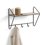 Настенная вешалка с полкой из ротанга Bourn Shelf-hanger варинант исполнения - 3 | Loft Concept в Нижнем Новгороде