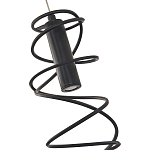 Бра светодиодное из металла со спиральным декоративным элементом черное Metal Spiral варинант исполнения - 2 | Loft Concept в Нижнем Новгороде