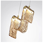 Подвесной светильник волнистой формы из фактурного стекла Wave варинант исполнения - 5 | Loft Concept в Нижнем Новгороде