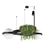 Подвесной светильник с 2-мя шарообразными плафонами и цилиндрическим спотом Light of Еyes варинант исполнения - 4 | Loft Concept в Нижнем Новгороде