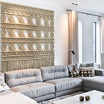 Панно на стену плетеное Макраме бежевый цвет  варинант исполнения - 12 | Loft Concept в Нижнем Новгороде