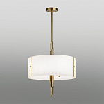 Люстра на штанге с белым круглым плафоном на бронзовом основании с вертикальным декором из металлических трубок Sohne варинант исполнения - 2 | Loft Concept в Нижнем Новгороде