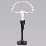 Торшер черно-белая статуэтка Девушка Girl Carries Light Balls варинант исполнения - 4 | Loft Concept в Нижнем Новгороде