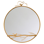 Зеркало настенное в раме золотого цвета с декором птица на ветке Mirror Portal варинант исполнения - 1 | Loft Concept в Нижнем Новгороде