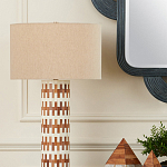 Настольная лампа с узором вдоль колоннообразного основания Brick Surface варинант исполнения - 4 | Loft Concept в Нижнем Новгороде