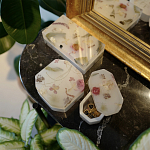 Шкатулка из эпоксидной смолы с цветами розовая Epoxy Resin Rectangular Box Pink варинант исполнения - 6 | Loft Concept в Нижнем Новгороде