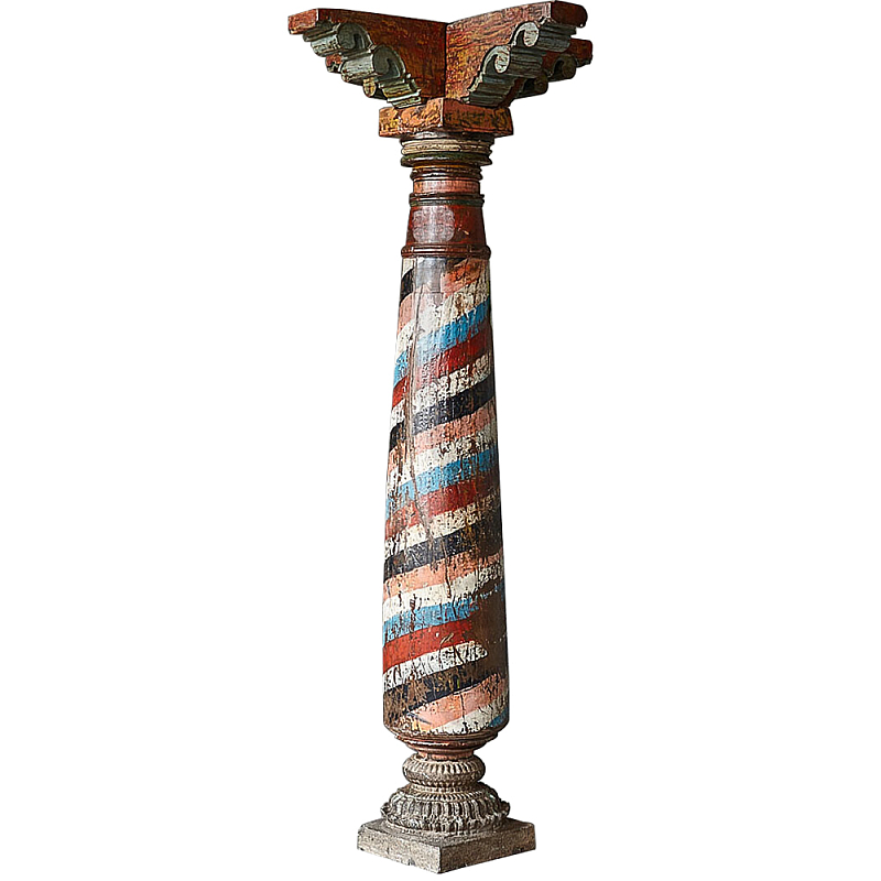 Антикварная колонна из массива тика Unique Indian Antique Column Мульти в Нижнем Новгороде | Loft Concept 