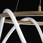 Люстра подвесная круглая золотого цвета с белыми изогнутыми световыми линиями Luke Lampco Tracer Lamp варинант исполнения - 10 | Loft Concept в Нижнем Новгороде