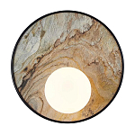 Бра круглое с каменным диском в металлической раме Sandstone Painting варинант исполнения - 1 | Loft Concept в Нижнем Новгороде